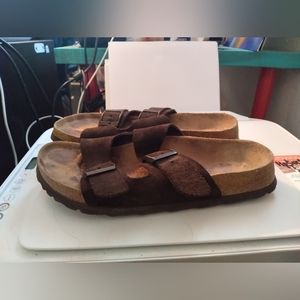 Betula Birkenstock Brown Suede Arizona Sandals